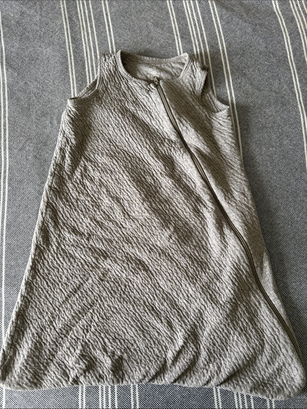 The Honest Company Grey Sleeveless Sleep Sack with Diagonal Zipper